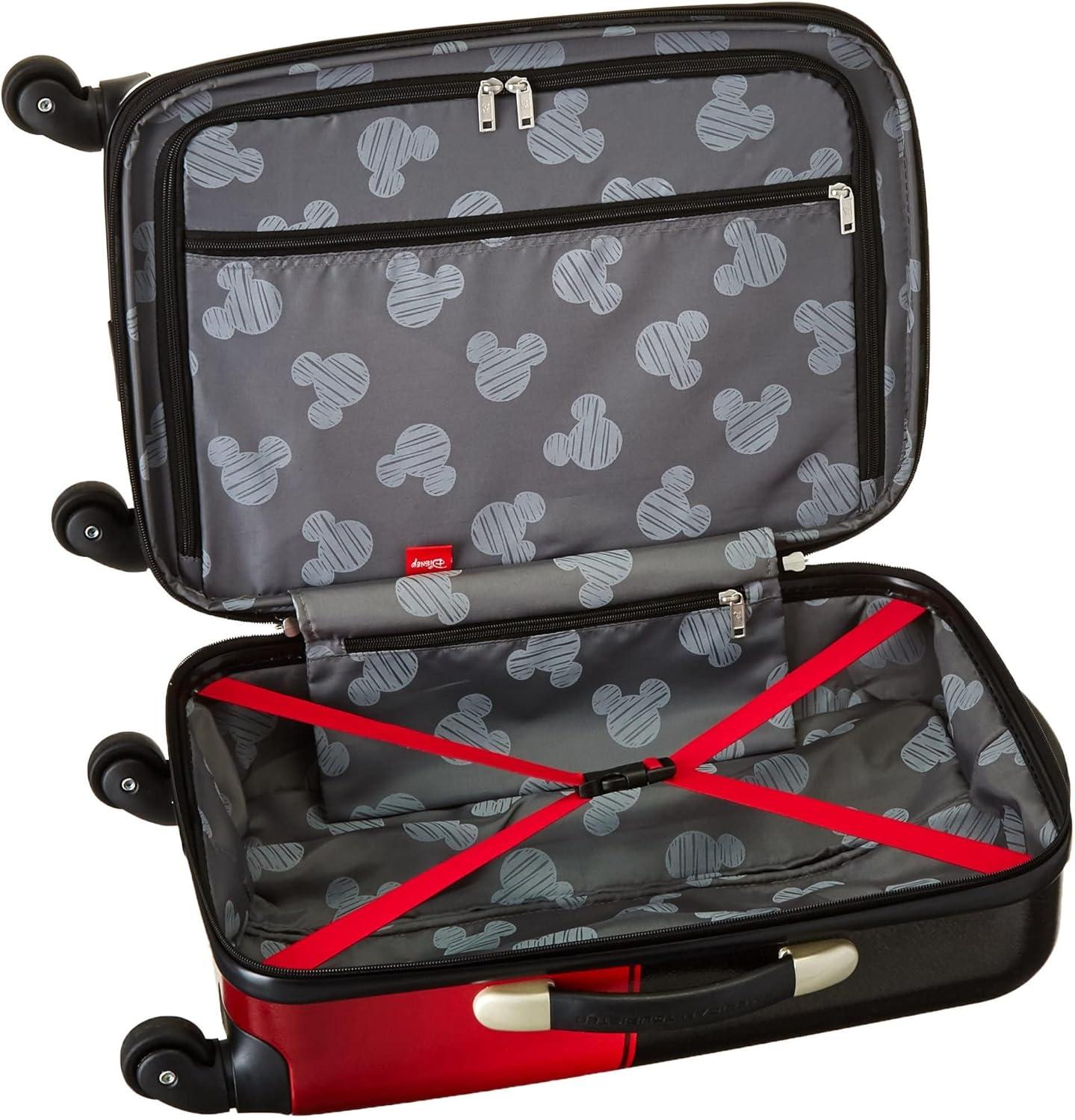 imageAmerican Tourister Disney Hardside Luggage With Spinner Wheels Mickey Mouse Pants CarryOn 21Inch