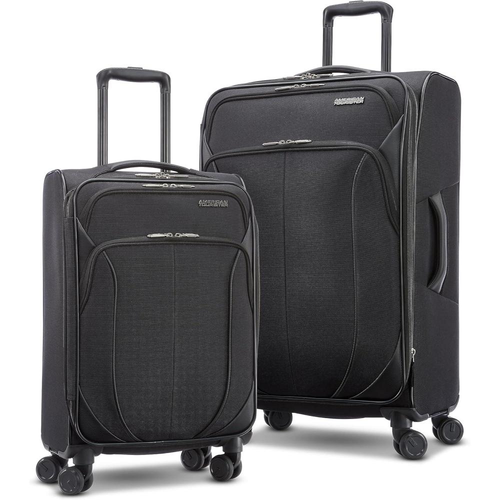 imageAmerican Tourister 4 KIX 20 Expandable Softside Luggage with Spinner Wheels 24 SPINNER CLASSIC BLUEBlack