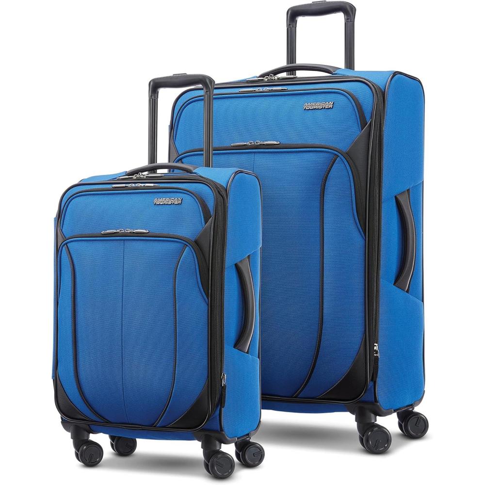 imageAmerican Tourister 4 KIX 20 Expandable Softside Luggage with Spinner Wheels 24 SPINNER CLASSIC BLUEClassic Blue