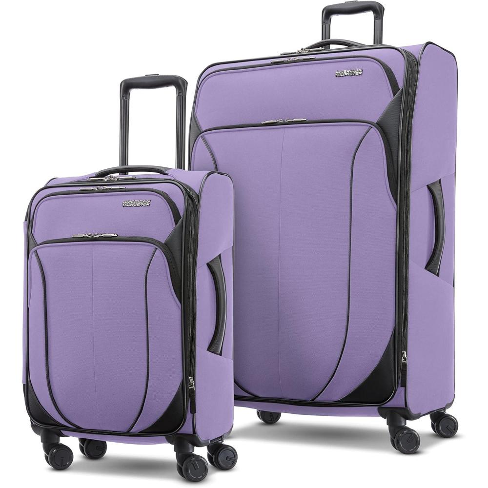 imageAmerican Tourister 4 KIX 20 Expandable Softside Luggage with Spinner Wheels 24 SPINNER CLASSIC BLUEDigital Lavender