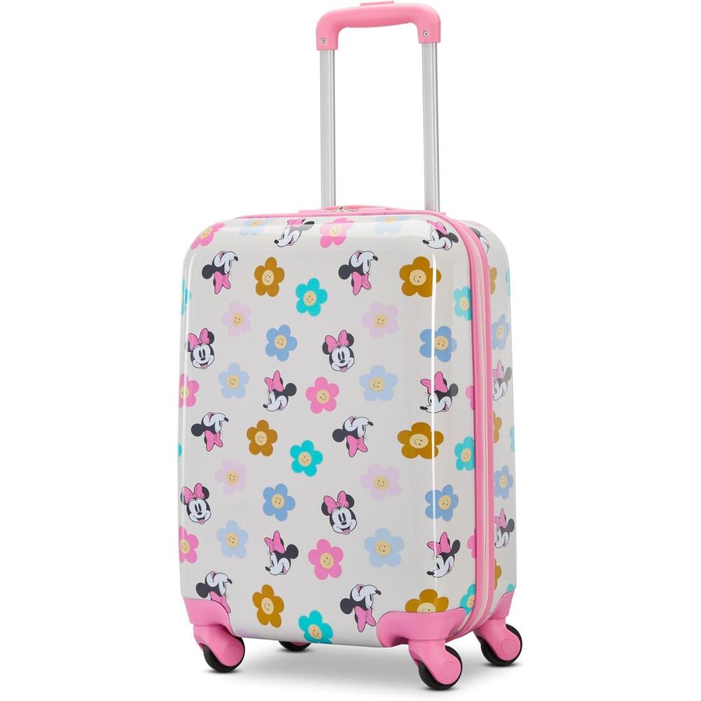 imageAmerican Tourister Disney Frozen CarryOn Luggage Airline Approved Durable Hardshell with Favorite Frozen Characters Roll Confidentially with Spinner Wheels ampamp Colorful Adjustable HandleMinnie Mouse