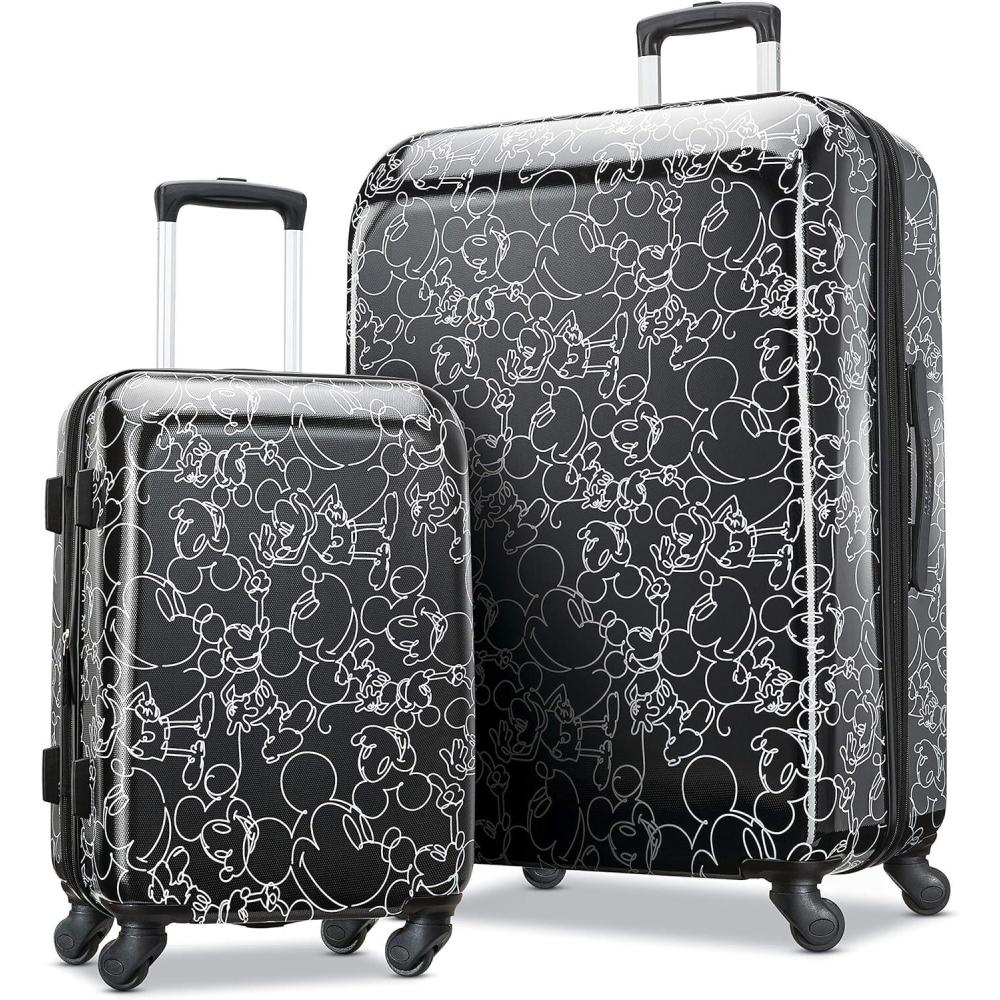 imageAmerican Tourister Disney Hardside Luggage with Spinner Wheels Mickey Mouse Scribbler MultiFace 2Piece Set 2128