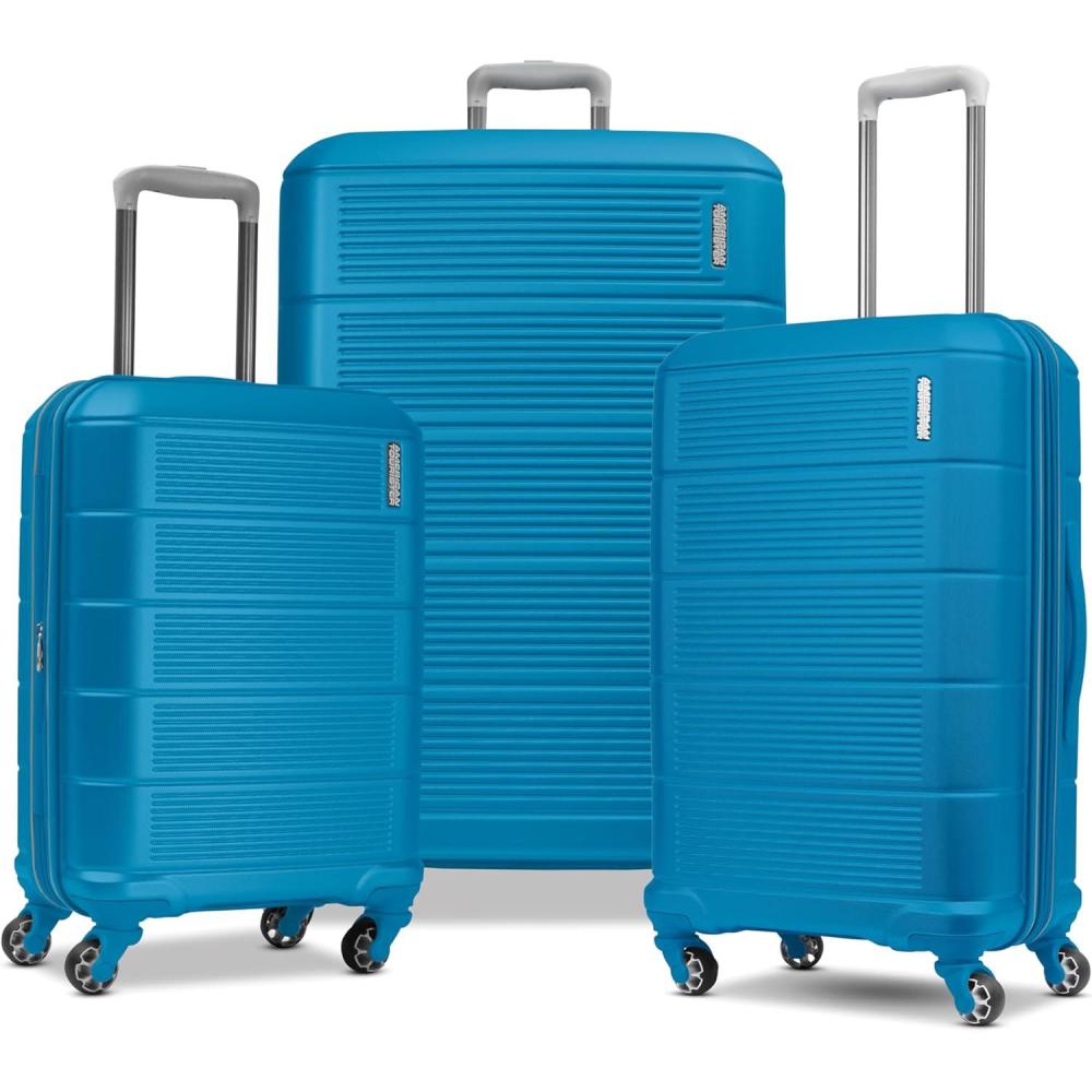 imageAmerican Tourister Stratum 20 Expandable Hardside Luggage with Spinner Wheels 28quot SPINNER Slate BlueAdriatic Sea