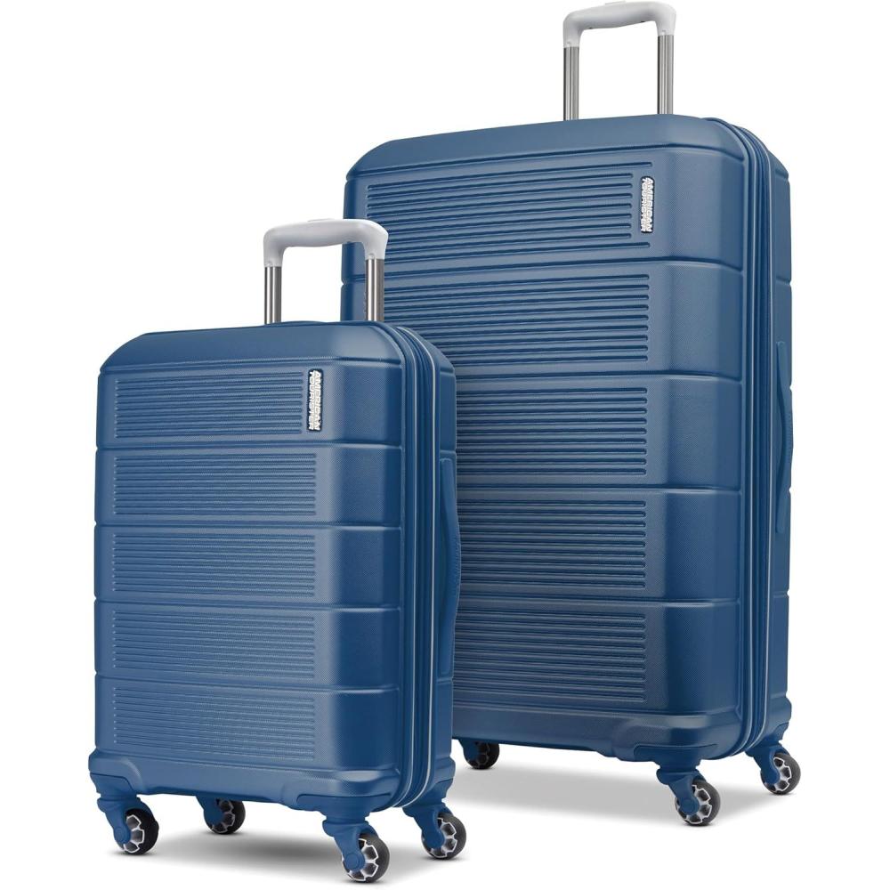 imageAmerican Tourister Stratum 20 Expandable Hardside Luggage with Spinner Wheels 28quot SPINNER Slate BlueBlue