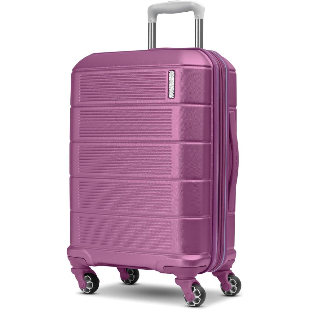 imageAmerican Tourister Stratum 20 Expandable Hardside Luggage with Spinner Wheels 28quot SPINNER Slate BlueHyper Violet