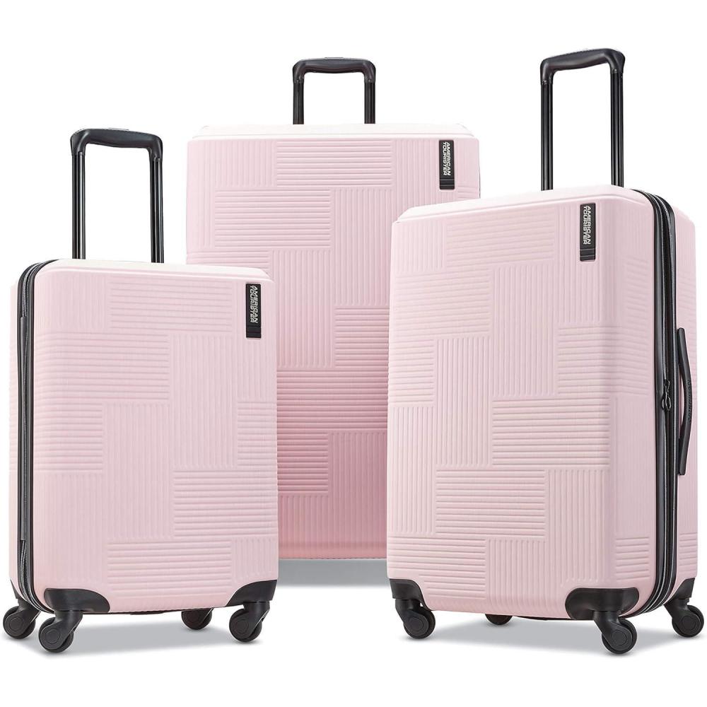 imageAmerican Tourister Stratum XLT Expandable Hardside Luggage with Spinner Wheels Pink Blush CarryOn 21InchPink Blush