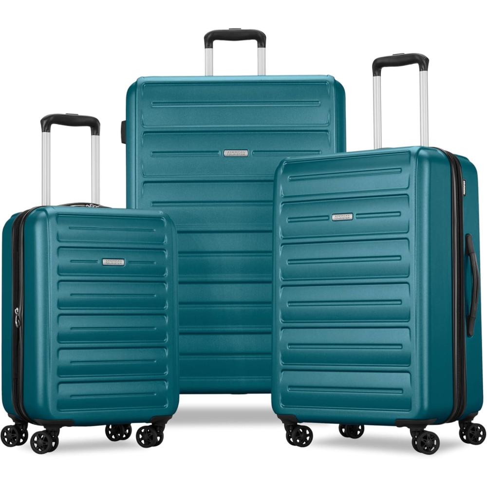 imageAmerican Tourister Westridge Hardside Luggage Set with Spinner Wheels Dusk Purple CarryOnTeal