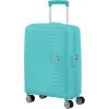 American Tourister Soundbox, Blue (Poolside Blue), Spinner S EXP (55 cm – 35.5/41 L), Soundbox