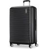 American Tourister Stratum 3.0 Carry-On Spinner, Airline Approved, Durable Hardside Luggage, Expands 1.5″, RightHeight™ Adjustable Handle, Black(Black)