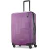 American Tourister Stratum XLT Expandable Hardside Luggage with Spinner Wheels, Jet Black, Carry-On 21-Inch(Power Plum)