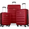 American Tourister Westridge Hardside Luggage Set with Spinner Wheels, Dusk Purple, Carry-On(Holly Red)
