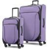 American Tourister 4 KIX 2.0 Expandable Softside Luggage with Spinner Wheels, 24 SPINNER, CLASSIC BLUE(Digital Lavender)