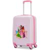American Tourister Disney Frozen Carry-On Luggage – Airline Approved, Durable Hardshell with Favorite Frozen Characters – Roll Confidentially with Spinner Wheels & Colorful Adjustable Handle(Disney Princess)