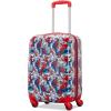 American Tourister Disney Frozen Carry-On Luggage – Airline Approved, Durable Hardshell with Favorite Frozen Characters – Roll Confidentially with Spinner Wheels & Colorful Adjustable Handle(Spiderman Iconic)