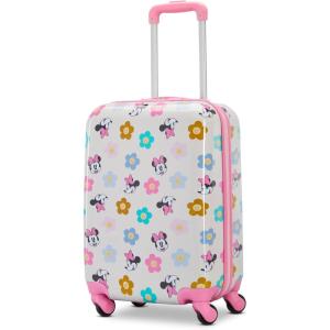 American Tourister Disney Frozen Carry-On Luggage – Airline Approved, Durable Hardshell with Favorite Frozen Characters – Roll Confidentially with Spinner Wheels & Colorful Adjustable Handle(Minnie Mouse)