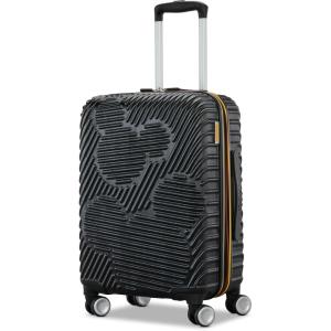 American Tourister Mickey Mouse Carry-On Luggage – Airline Approved, Durable Hardshell with RightHeight Adjustable Handle – Expands 1.5in – Roll Confidentially with Dual 360 Spinner Wheels(Mickey Mouse)
