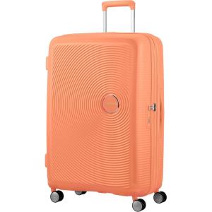 American Tourister Soundbox, Blue (Poolside Blue), Spinner M EXP (67 cm – 71.5/81 L), Soundbox(Cantaloupe)