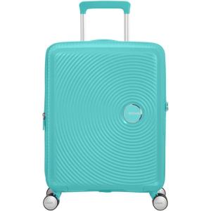 American Tourister Soundbox, Blue (Poolside Blue), Spinner S EXP (55 cm – 35.5/41 L), Soundbox