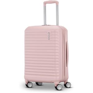 American Tourister Stratum 3.0 Carry-On Spinner, Airline Approved, Durable Hardside Luggage, Expands 1.5″, RightHeight™ Adjustable Handle, Black(Pink Blush)