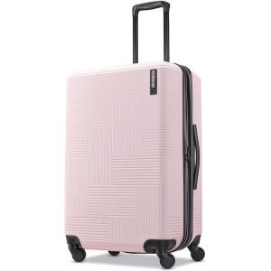 American Tourister Stratum XLT Expandable Hardside Luggage with Spinner Wheels, Pink Blush, Carry-On 21-Inch(Petal Pink)
