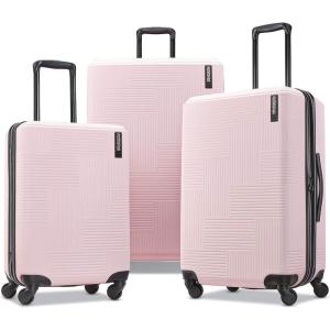 American Tourister Stratum XLT Expandable Hardside Luggage with Spinner Wheels, Pink Blush, Carry-On 21-Inch(Pink Blush)