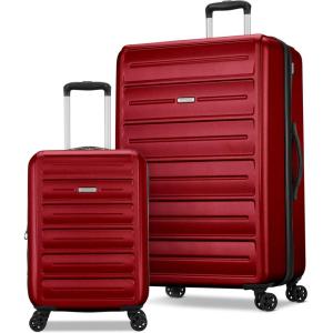 American Tourister Westridge Hardside Luggage Set with Spinner Wheels, Dusk Purple, Carry-On(Holly Red)