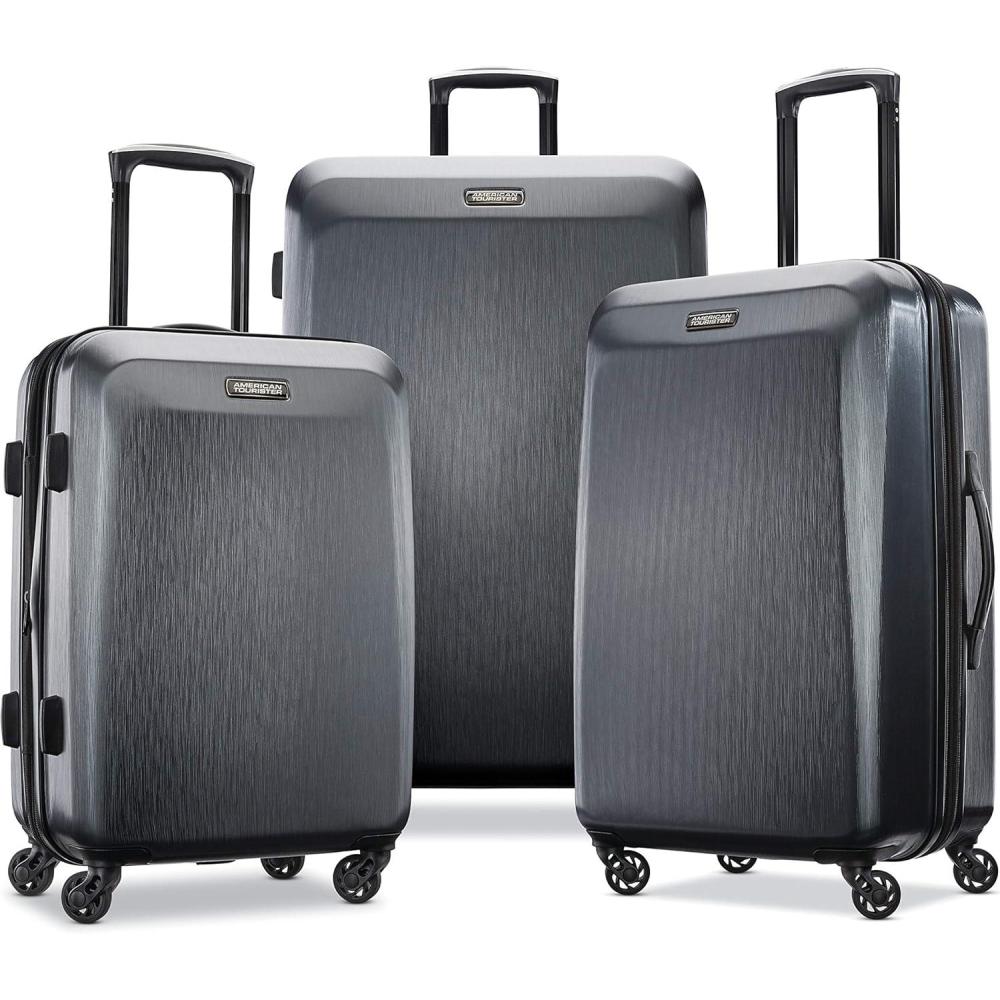 imageAmerican Tourister Moonlight Hardside Expandable Luggage with Spinner Wheels Rose Gold CarryOn 21InchAnthracite