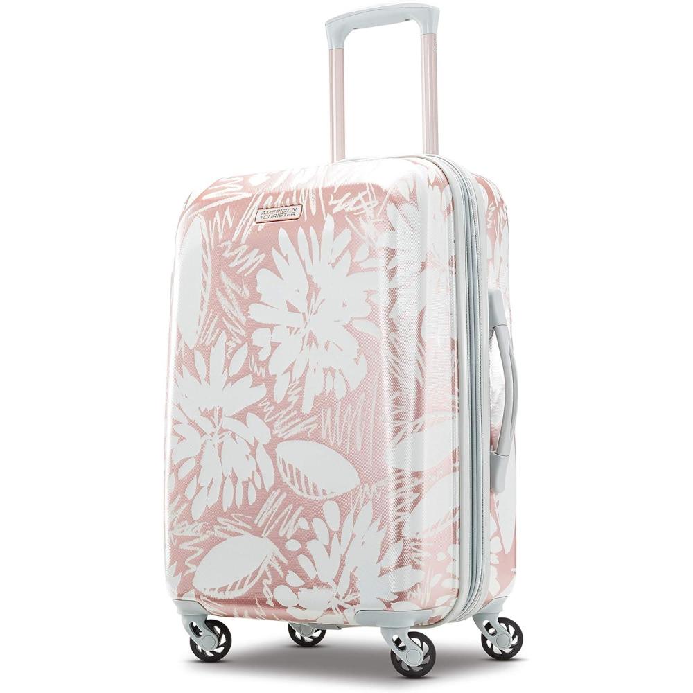 imageAmerican Tourister Moonlight Hardside Expandable Luggage with Spinner Wheels Rose Gold CarryOn 21InchAscending Gardens Rose Gold