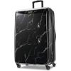 American Tourister Moonlight Hardside Expandable Luggage with Spinner Wheels, Rose Gold, Carry-On 21-Inch(Black Marble)