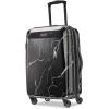 American Tourister Moonlight Hardside Expandable Luggage with Spinner Wheels, Rose Gold, Carry-On 21-Inch(Black Marble)