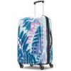 American Tourister Moonlight Hardside Expandable Luggage with Spinner Wheels, Rose Gold, Carry-On 21-Inch(Palm Trees)