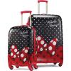 American Tourister Disney Hardside Luggage with Spinner Wheels, Minnie Mouse Red Bow, 2-Piece Set (21/28)(Minnie Mouse Red Bow)