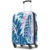 American Tourister Moonlight Hardside Expandable Luggage with Spinner Wheels, Rose Gold, Carry-On 21-Inch(Palm Trees)