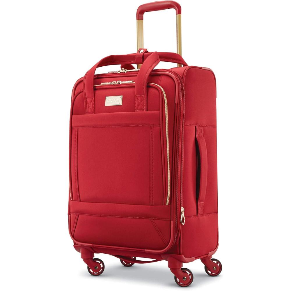 imageAmerican Tourister Belle Voyage Softside Luggage with Spinner Wheels Red CarryOn 21Inchred